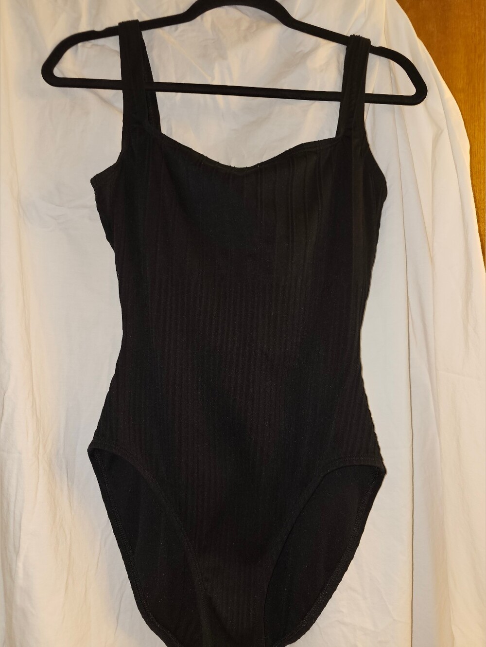 Anne Cole Collection Classic BlackRibbed Women's One-Piece Swimsuit With TieWrap
